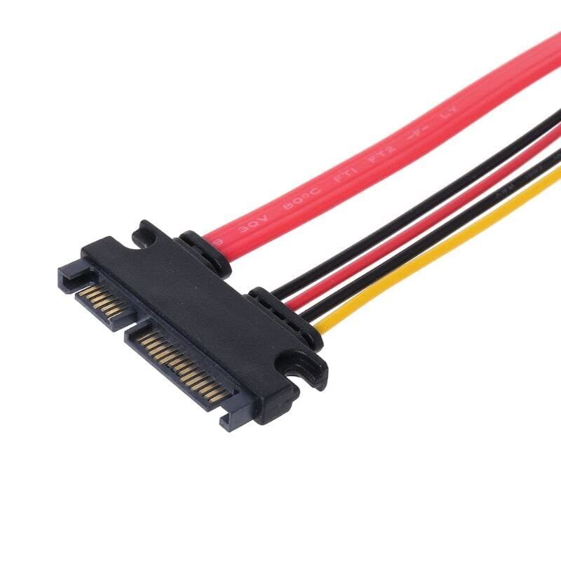 Paruht 22Pin Male to Female SATA Power Cable 22Pin (7+15) Male Plug to 22 Pin (7+15) Female Jack Connector SATA ATA Data Power Combo Extension Cables Wire Cords - Image 2