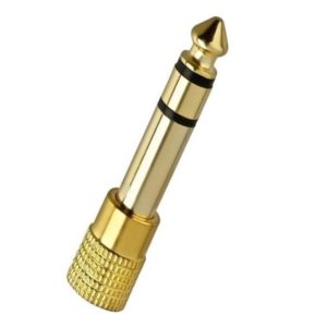 PARUHT 6.35 to 3.5 mm Converter, 6.35mm Stereo Plug to 3.5mm Stereo Auxiliary Jack Adaptor, 6.35mm Male to 3.5mm Female, Gold Plated for Smartphone