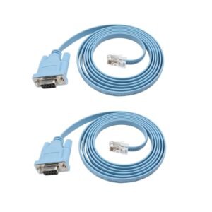 Paruht 2 pcs DB9 Female (9 Pin) to RJ45 Male Rollover Serial Console Cable