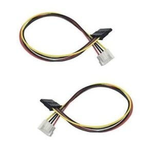 Paruht 2pcs DVR HDD Power Cable 4pin Mini Power Cable/Adapter to Power one 15 pin SATA HDD and peripherals