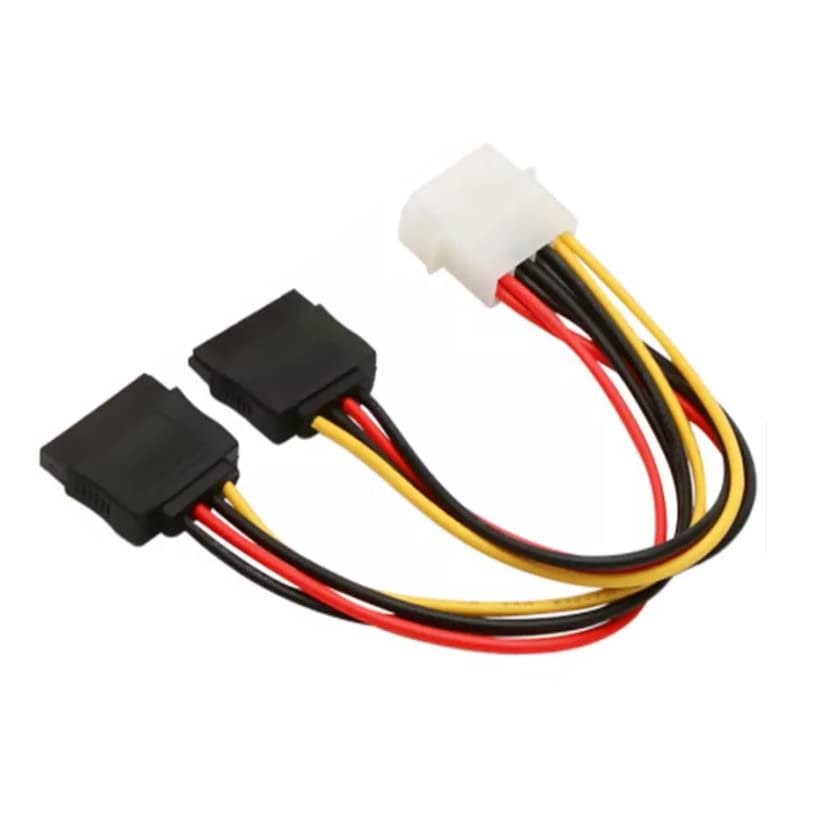 PARUHT 4 Pin Molex to Dual SATA Power Y Cable Adapter - Image 2