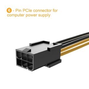 Paruht® 6-Pin to 8-Pin Pcie Adapter Cable, 6-pin to 8-pin PCIe Express Power Adapter Cable Suitable for Connecting PCI-X Card from ATI and NVIDIA for Video Card