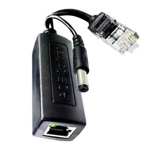 Paruht Power Over Ethernet Adapter PoE Splitter Active 48V to 12V Compatible with POE Devices PoE Switches IP Camera IP Phone