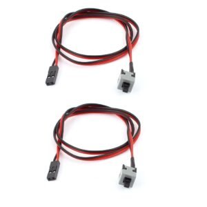 Paruht (2Pcs) PC Power Switch Cable Button ATX Desktop Computer Case Motherboard On/Off Reset Switch Line Re-Starting Power SW Wire 2-Pin