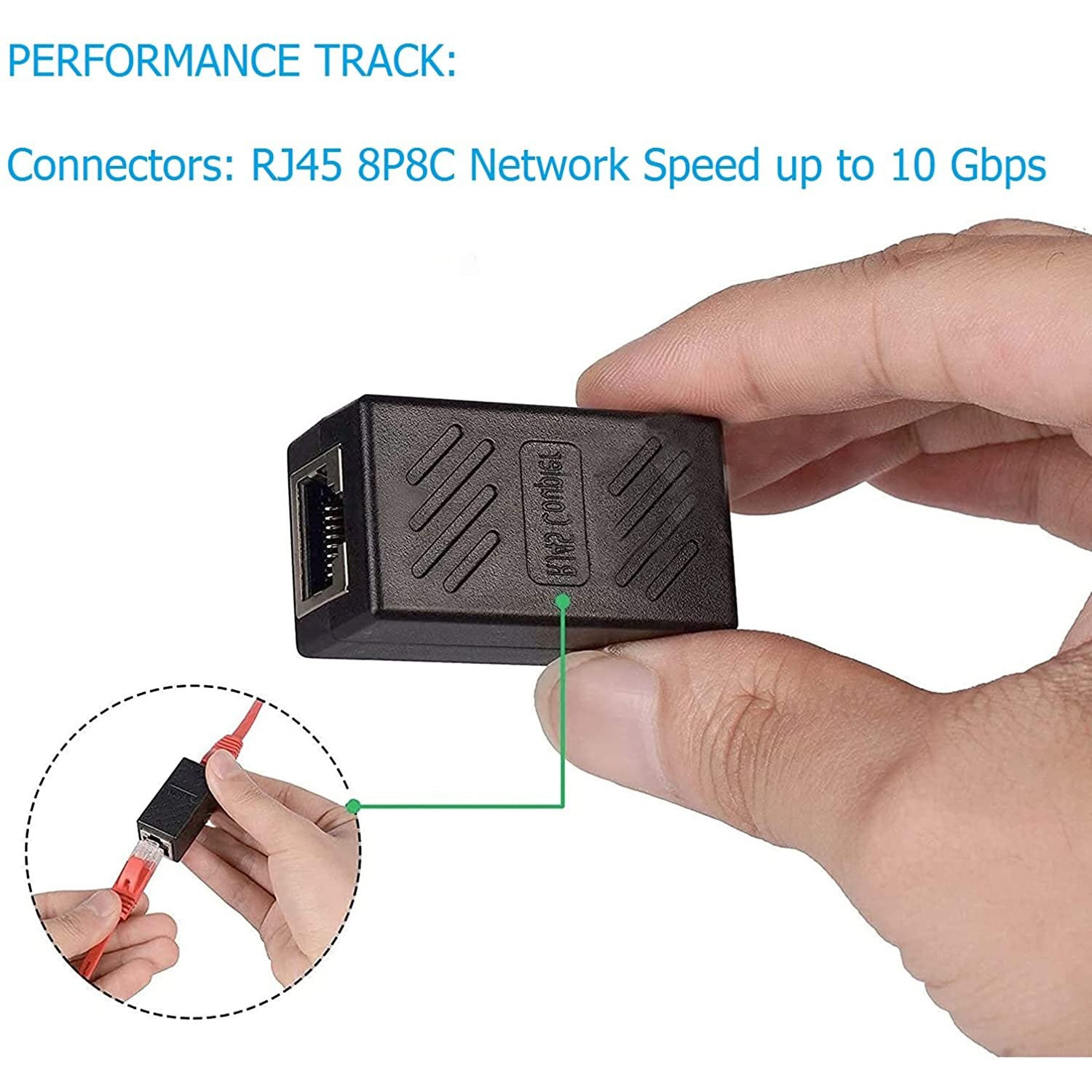 PARUHT RJ45 Coupler Ethernet Coupler Cat7, Cat6 Cat5e RJ45 8P8C Inline lan Coupler Ethernet Extender Adapter Adsl Extension Jointer Extending the Ethernet Cables Female to Female Connector - Image 4