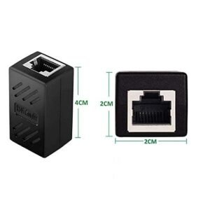 PARUHT RJ45 Coupler Ethernet Coupler Cat7, Cat6 Cat5e RJ45 8P8C Inline lan Coupler Ethernet Extender Adapter Adsl Extension Jointer Extending the Ethernet Cables Female to Female Connector