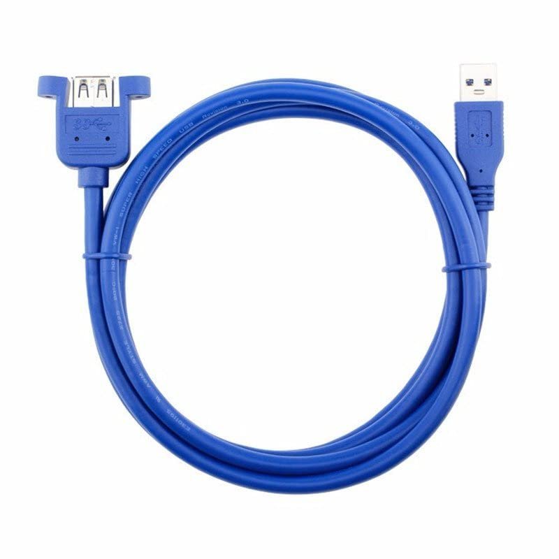 PARUHT USB 3.0 Male to Female Extension Cable with Panel Mount Screw hole lock connector adapter cord - Image 3