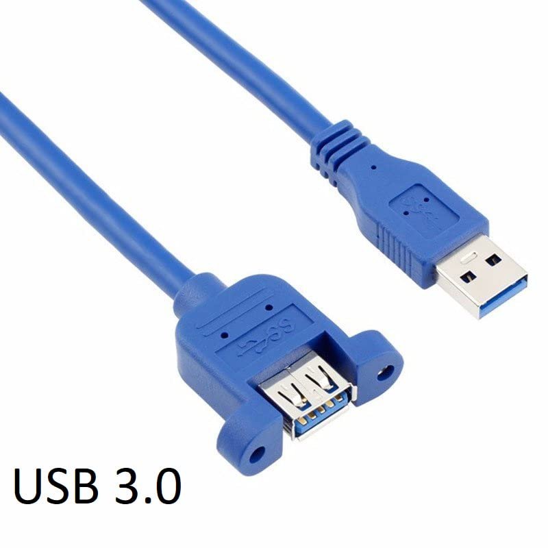 PARUHT USB 3.0 Male to Female Extension Cable with Panel Mount Screw hole lock connector adapter cord - Image 4