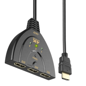 PARUHT 3 Port 4K HDMI Switch 3 in 1 Out Multi Switcher Splitter HUB