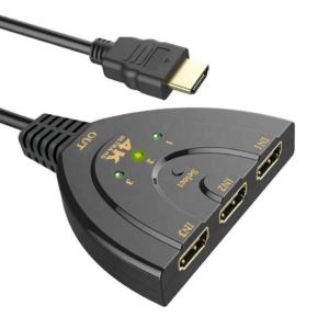 PARUHT 3 Port 4K HDMI Switch 3 in 1 Out Multi Switcher Splitter HUB