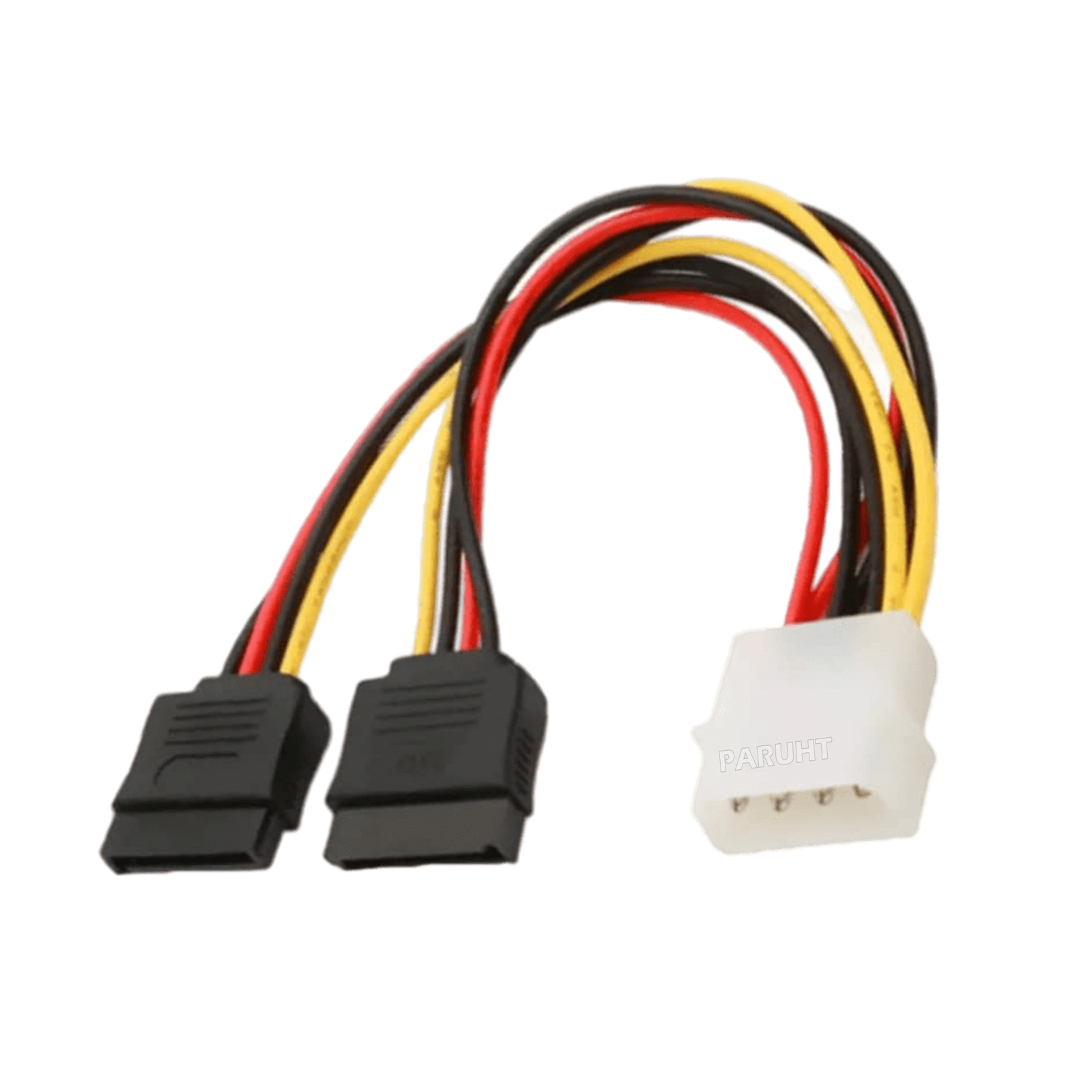 PARUHT Cable Combo, 4 Pin Molex to 2X Sata Power Y PLUS SATA III Data Cable with Locking Latch - Image 4