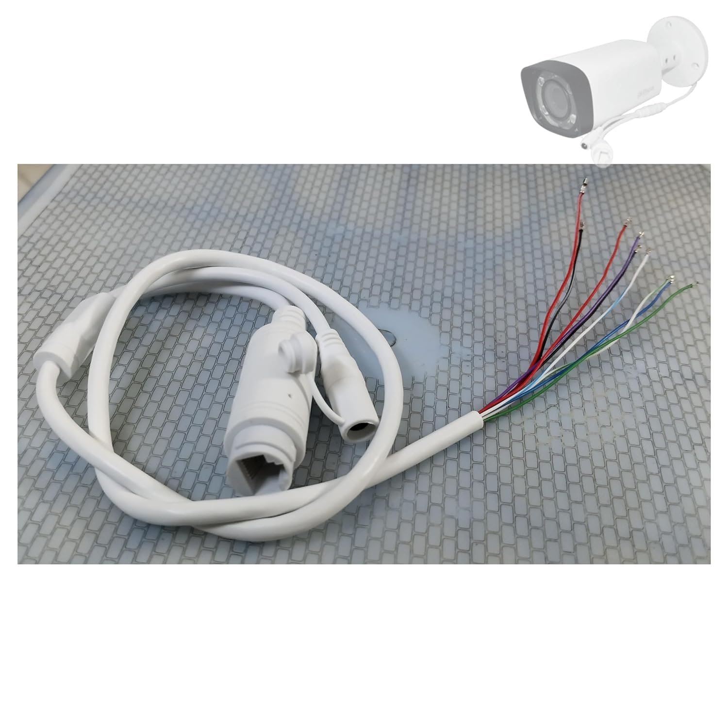 PARUHT IP Camera Cable Module Video Power Cable for POE RJ45 CCTV, White IPCW - Image 4