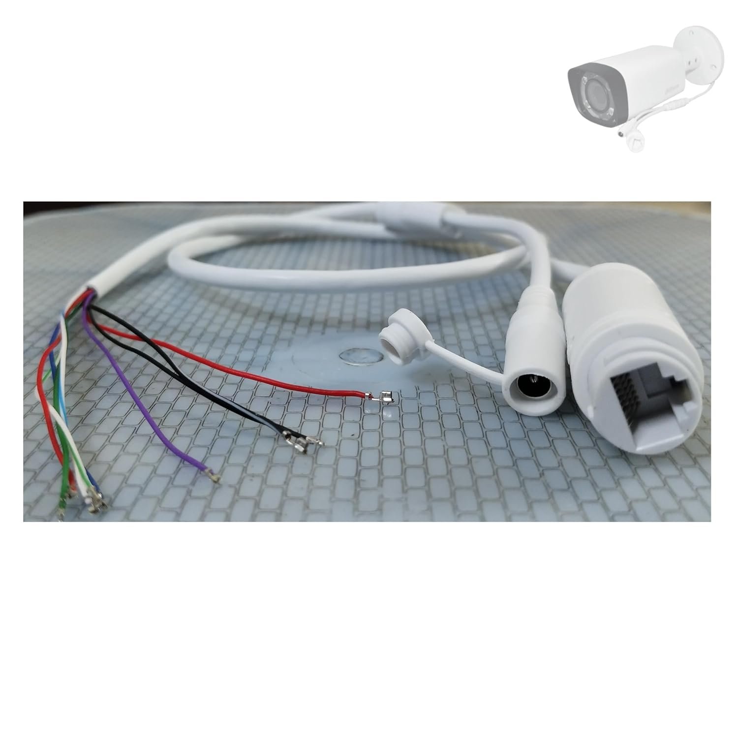PARUHT IP Camera Cable Module Video Power Cable for POE RJ45 CCTV, White IPCW - Image 5