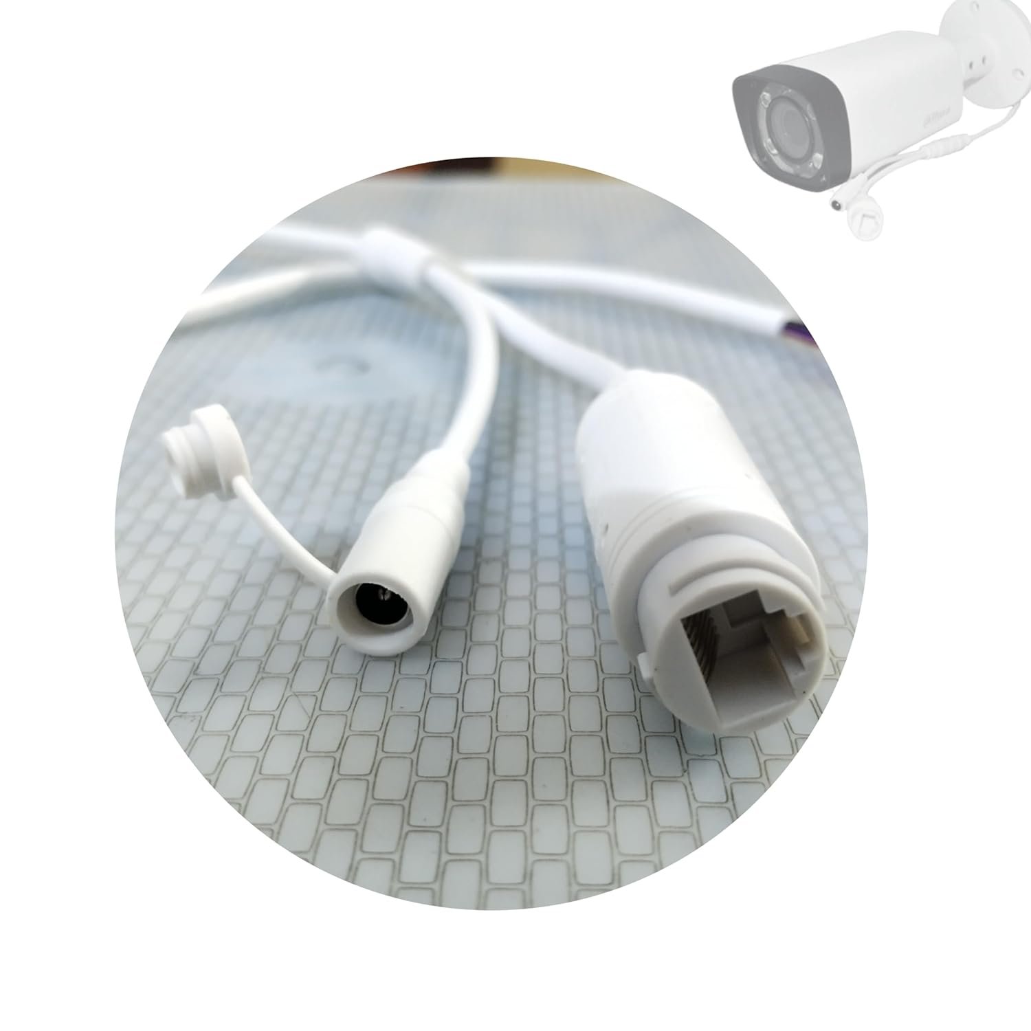 PARUHT IP Camera Cable Module Video Power Cable for POE RJ45 CCTV, White IPCW - Image 6