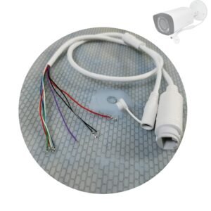 PARUHT IP Camera Cable Module Video Power Cable for POE RJ45 CCTV, White IPCW