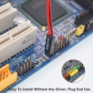 PARUHT Computer Motherboard Power Cable Switch on/off/Reset Button Replacement Cabinet